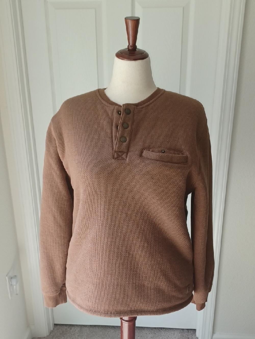 Coleman Classic Women's Brown Henley With Sherpa Lining XL